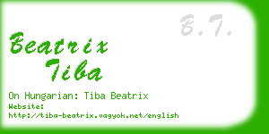 beatrix tiba business card